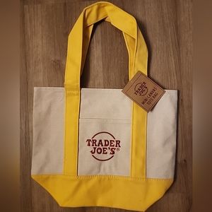 Trader Joe's Mini Canvas Bag, NEW